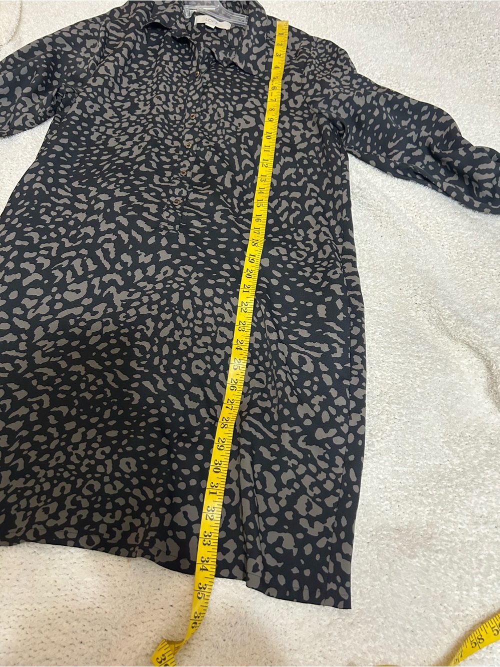 Ann Taylor LOFT Lightweight Shirt Dress Size M Leopard Print Button Up Casual - Picture 7 of 7